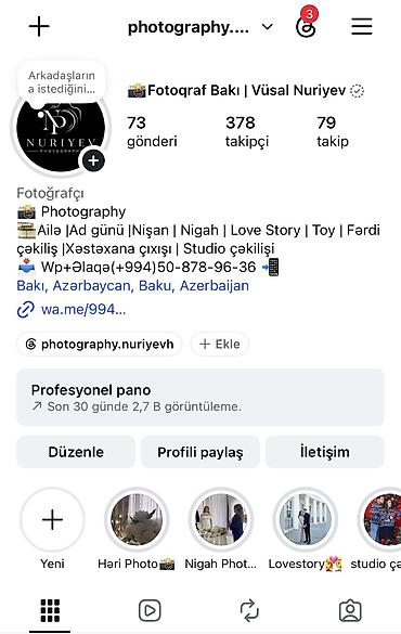 Xidmətlər: Fotoqraf Xidmətləri Peşəkar foto çəkilişləri: - Ad günü - Ailə — 2