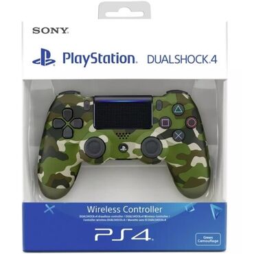 джойстик ps4 бишкек: Sony DualShock 4 V2 (зелёный камуфляж) - реплика беспроводной геймпад