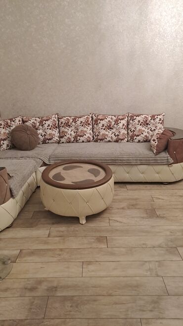 Ev üçün digər mebel: Künc divan, Açılmayan, Bazasız, Süni dəri