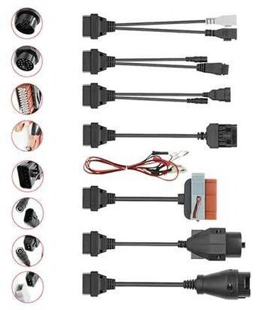 Автоэлектроника: Набор переходников ОБД2 OBD2. 8 шнуров. Новый. Телефон О 7 О 7 66 88