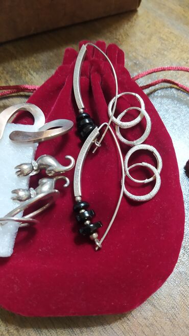 Серебряные серьги: Серебряные серьги, Проба 925, Агат, Женские, Новый — 8