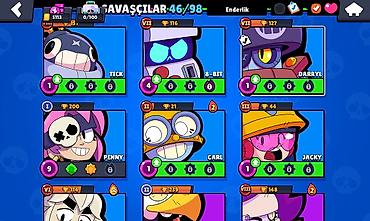 Kolleksiya kartları: Brawl Stars oyun hesabı - Profil: “KARA \ güclü”, ID etiketi — 17