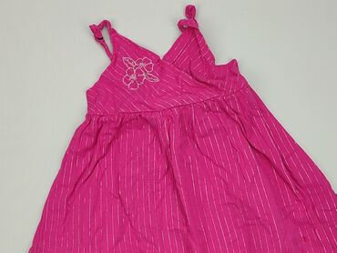 różowa satynowa sukienka: Sukienka, 5-6 lat, 110-116 cm, stan - Bardzo dobry