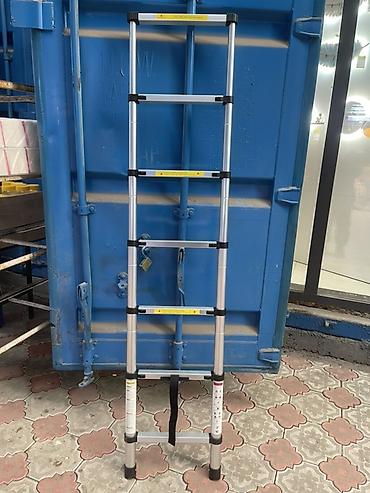 Телескопические стремянки: Телескопическая стремянка, Высота: До 2 м, Новый, Материал: Алюминий — 3