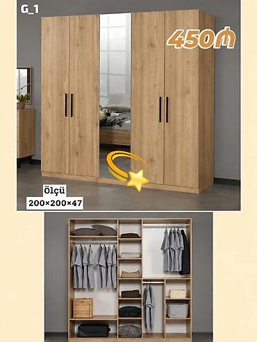 msb avtomatik qapilar: G_1 model geyim dolabı - Material və rəng: ağac teksturalı laminat — 1