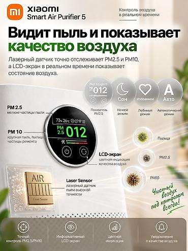 умный кател: Воздухоочиститель MiJia Напольный, 40-50 м², НЕРА, Антибактериальный, Угольный — 7
