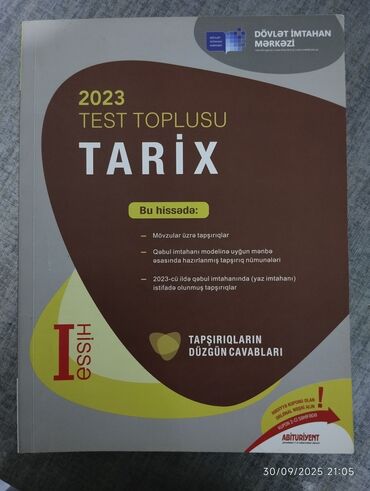 taim test pdf: Tarix DİM test toplusu 1-ci hissə. Əla vəziyyətdədir. İçi yazılmayıb