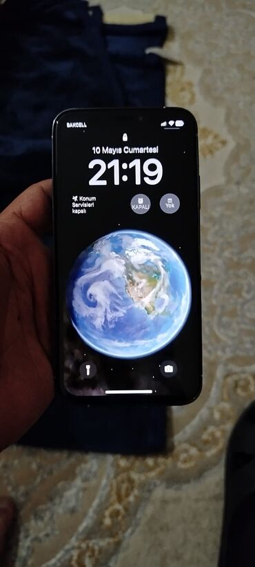 Apple iPhone: IPhone X, 64 GB, Blue Titanium, Simsiz şarj, Face ID