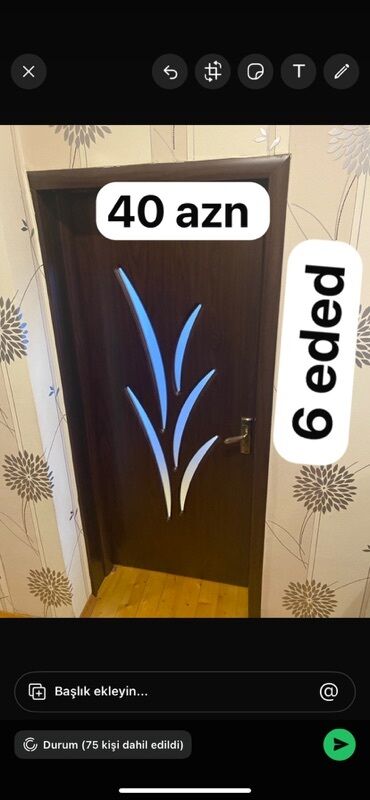 otax qapıları: Mebel qapıları – 6 ədəd - Material: tünd qəhvəyi rəngdə MDF/laminat