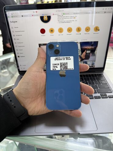 Infinix: IPhone 13, Б/у, 128 ГБ, Синий, В рассрочку, 79 %