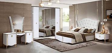 Спальные гарнитуры: Спальный гарнитур, Новый, В рассрочку, МДФ, Бесплатная доставка, цвет - Белый — 2