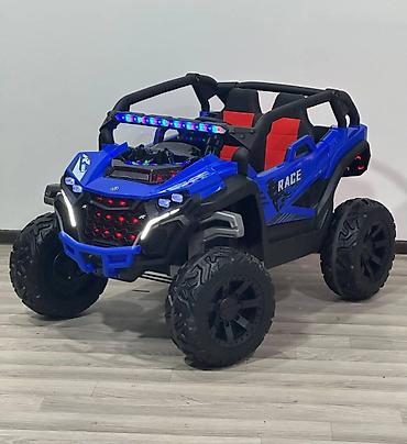kiçik maşınlar: 🚙 Jeep Auto 4×4 Buggy 12V – Uşaq Elektromobili (Qırmızı və ağ rəng ) — 1