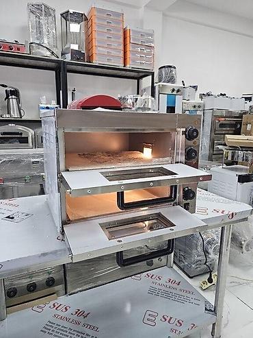 Elektrik sobalar: Pizza sobası 2 mərtəbəli pizza və lahmacun üçün daş ilə olan fırın İç — 2