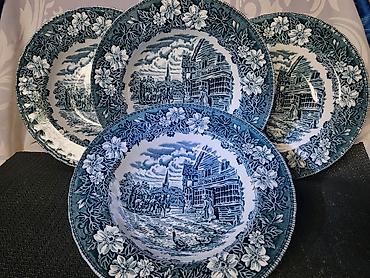 stari kredenac prodaja: Engleski tanjiri Royal Tudor Ware iz 70ih godina. Duboki engleski — 1