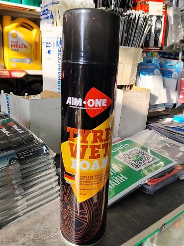 полиров: Пенный очиститель и полироль для шин AIM-ONE Tyre Wet Foam, аэрозоль — 1