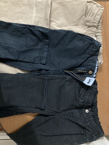 утеплённые джинсы: Джинсы и брюки, цвет - Черный, Б/у