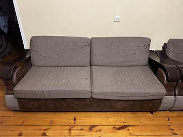 divan cay evi ucun: İşlənmiş, Künc divan, 2 kreslo, Divan, Bazasız, Açılan — 1