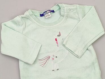 turkusowa bluzka: Sweatshirt, Lupilu, 3-6 months, condition - Very good