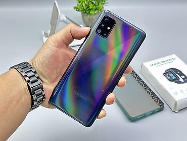 Samsung Galaxy A51, Б/у, 128 ГБ, цвет - Синий, 2 SIM