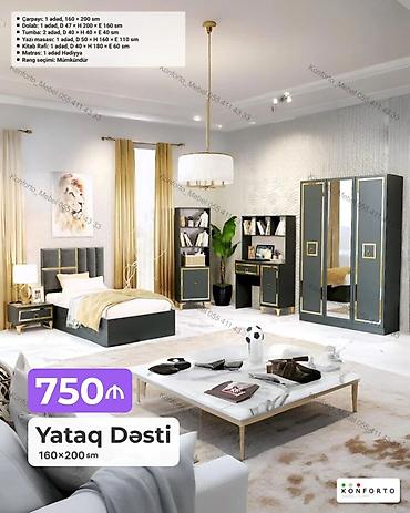 Yataq Dəsti – 160×200 sm Komplektin tərkibi və ölçülər: - Çarpayı: 1 lalafo.az -da Yataq Dəsti – 160×200 sm Komplektin tərkibi və ölçülər: - Çarpayı: 1