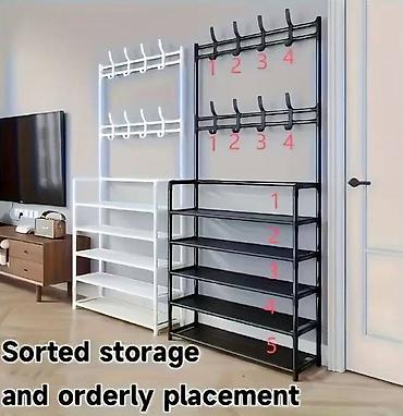 Police: Višenamenski stalak za hodnik – garderober i cipelarnik u jednom - — 9