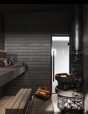 Бассейны: Интерьер черной бани может сочетать в себе современные и традиционные — 3