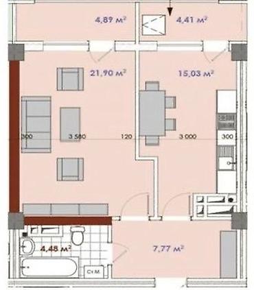 Продажа квартир: 1 комната, 58 м², 13 этаж, Готовая ПСО (под самоотделку) — 9