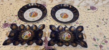 Nahar dəstləri və servizlər: Nahar dəsti, rəng - Göy, Farfor — 14