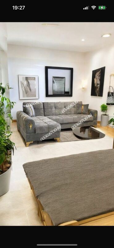 Sifarişlə divanlar: Künc divan, Qonaq otağı üçün, Parça, Bazalı, Açılan, Kitab — 3