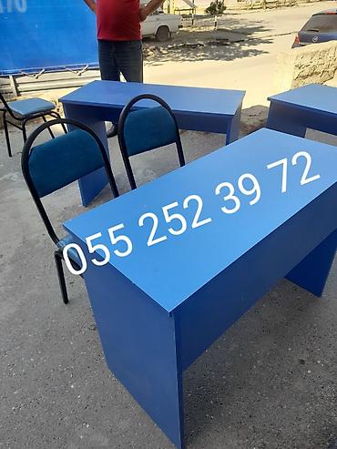 Uşaq masaları: Oğlan və qız üçün, Yeni, Siyirməsiz, Yazı masası, Stulsuz — 6