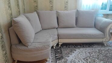 jurnal masasi satilir: Угловой диван, Б/у, Нераскладной, Без подьемного механизма, Ткань, Нет доставки