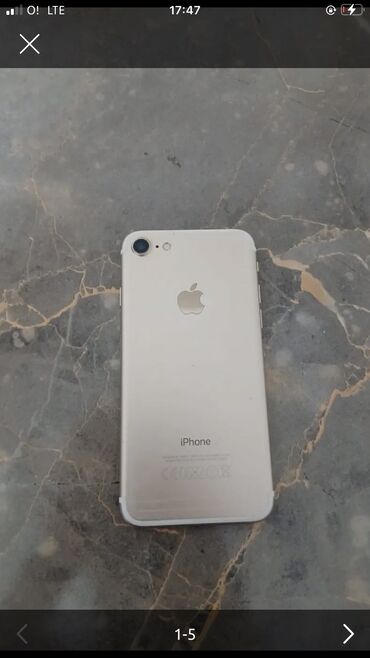 ipod nano 7: IPhone 7, Колдонулган, 32 ГБ, Күмүш, Заряддоочу түзүлүш, Каптама, Кабель, 75 %