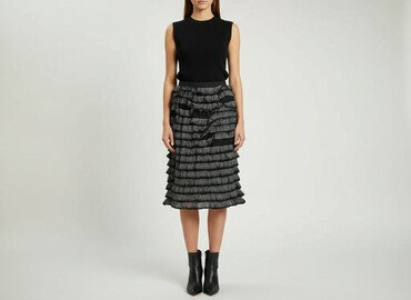 spódniczka czerwone krata: Women`s skirt, size S