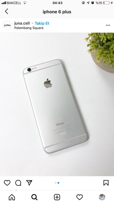 işlenmiş telfon: IPhone 6 Plus, 64 GB, Gümüşü