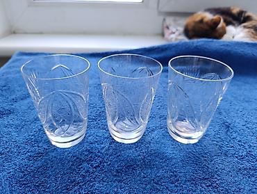 Наборы посуды: Набор столового стекла/хрусталя с гранёной и резной декорировкой — 7