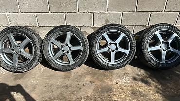 215 50 r17: Комплект из 4 колёс в сборе: литые диски + шины. - Диски: 5‑спицевые — 4