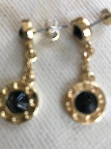 qvozdik sırğa: Комплект ожерелье и серьги с черными камнями Swarovski Авторская — 4