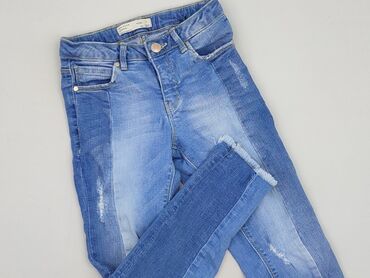 cargo spodnie stradivarius: Spodnie jeansowe, Zara, 7 lat, 122, stan - Bardzo dobry