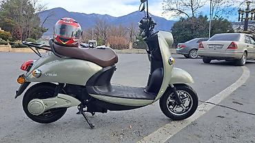 Mopedlər,skuterlər: Retro dizaynlı Elektrikli şəhər skuteri - Rəng: açıq yaşıl gövdə — 8