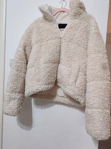 lindex jakna: Ženska teddy jakna – krem/bež - Materijal: mekani “teddy”/šerpa flis — 1