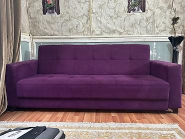 Divanlar: Elan: Divan - Rəng: bənövşəyi - Model: açılan divan (yatan yerə — 1