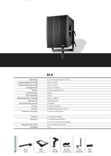 Динамики и колонки: Nova Maxline M5 линейный гибридный массив.Made in Germany!Цена за — 6