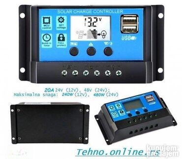 Elektro materijal: Solarni kontroler regulator 10a,20a,30a,40a,50a,60a — 8