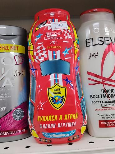 Детская гигиена и уход: Детский шампунь 2 в 1 Bath Racing в оригинальном флаконе-машинке — 1