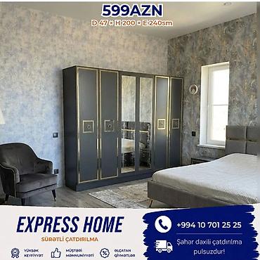 Dolablar: Yeni, 6 qapı, Güzgülü, Açılan, Düz dolab — 1