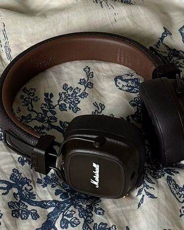 Qulaqcıqlar: İşlənmiş Simsiz (Bluetooth) Qulaqcıqlar, Marshall, rəng - Qəhvəyi