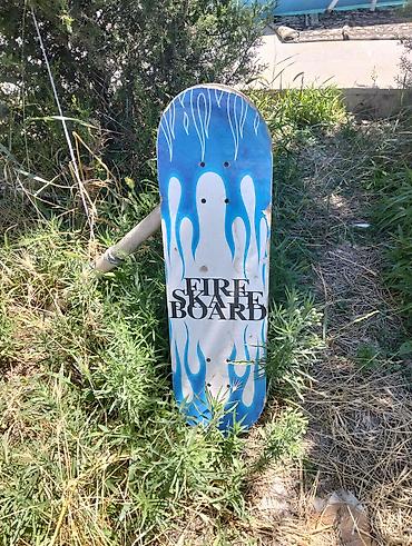 Skateboard – Fire Skate Board dizaynı - Lövhə: klassik iki tərəfli
