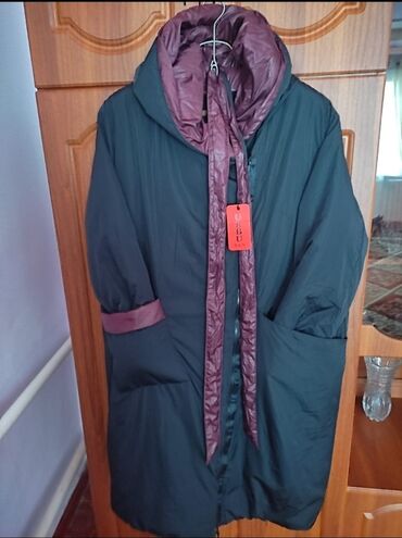 женские куртки зима большие размеры: Пальто, Зима, Длинная модель, 9XL (EU 58)