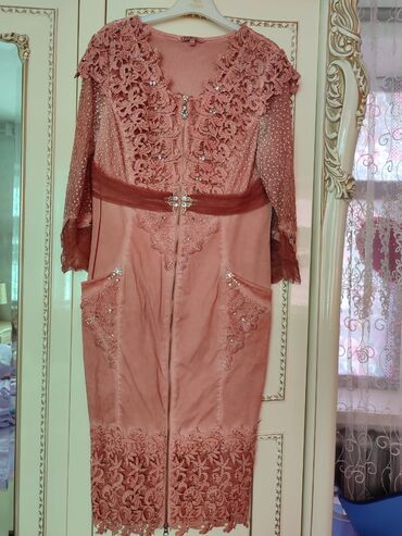 трикотажное платье 48 размер: Платье Турция размер 48_50 цена всего за 500 сом