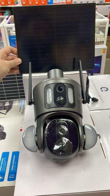Videomüşahidə: Simsiz 4G sim kartl Solar ptz 2 kamera 360° 8mp/4K Çöl ṣəraiti ücün